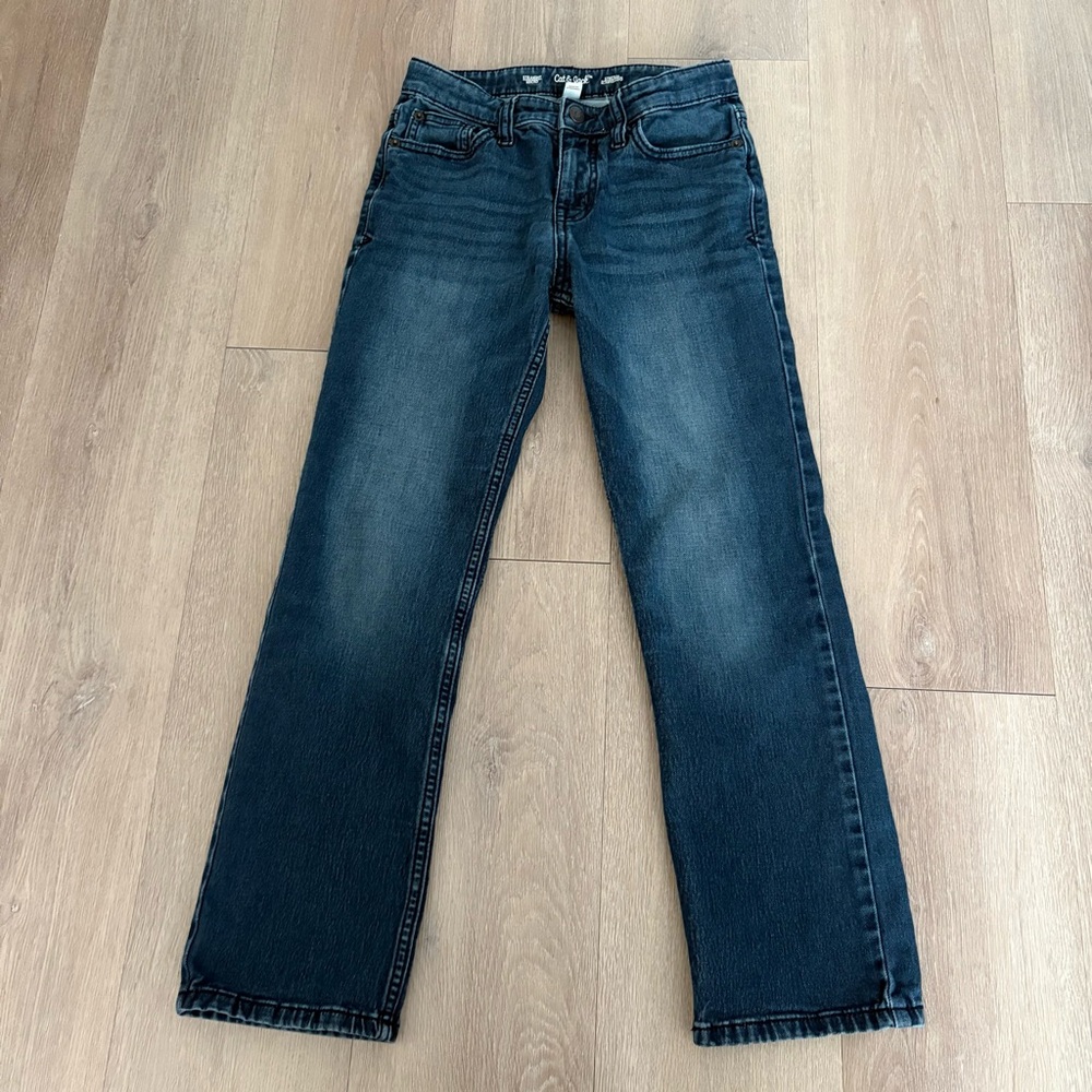 Cat & Jack Kids Boys Girls Unisex Jeans Size 12 Blue Straight Stretch Cotton